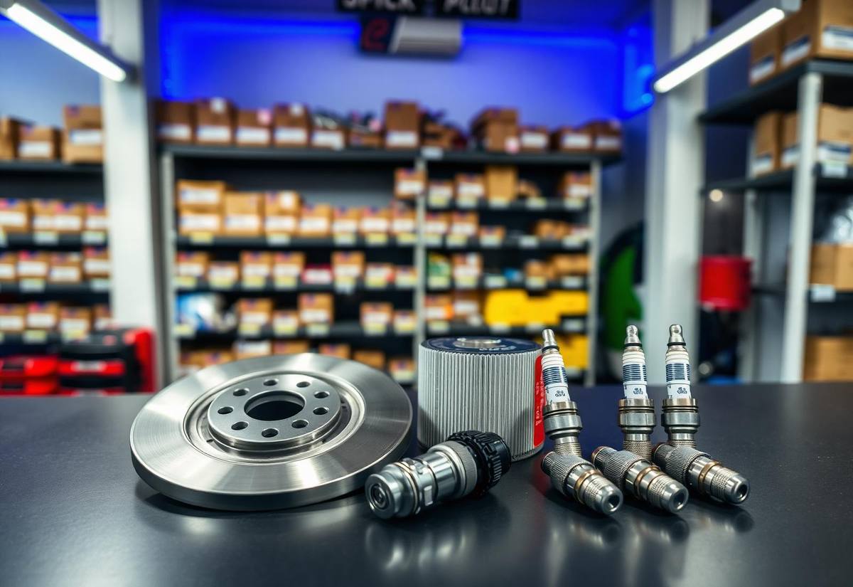 Assorted automotive spare parts stocked by Inds Motor Spares